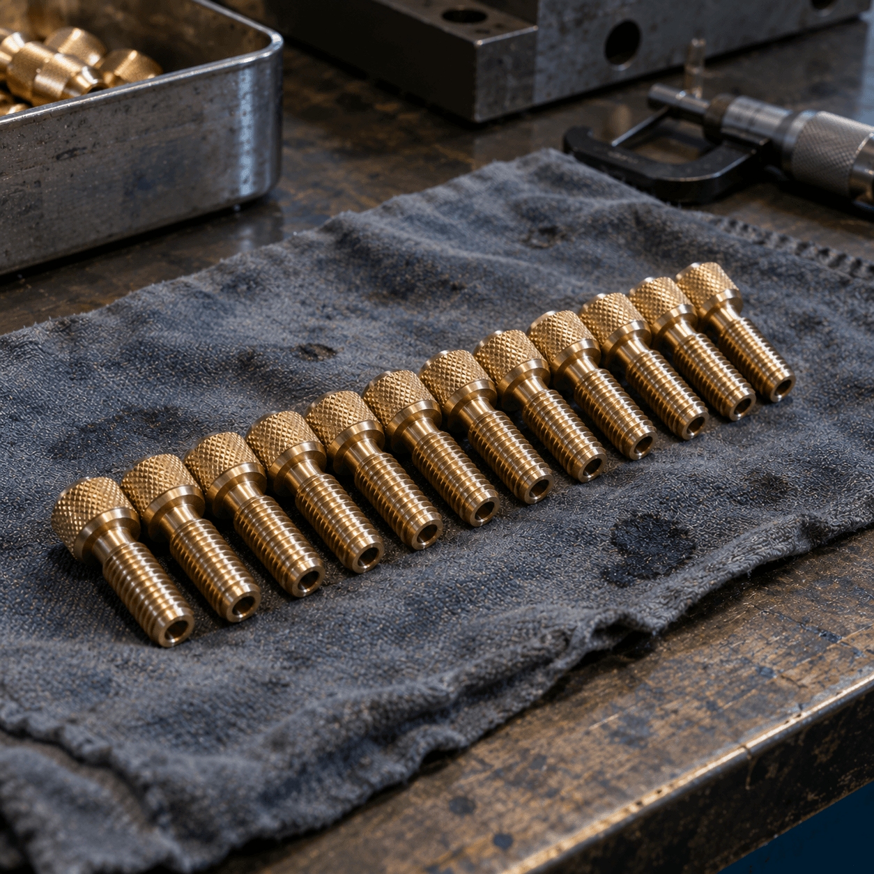 Turned brass inserts batch