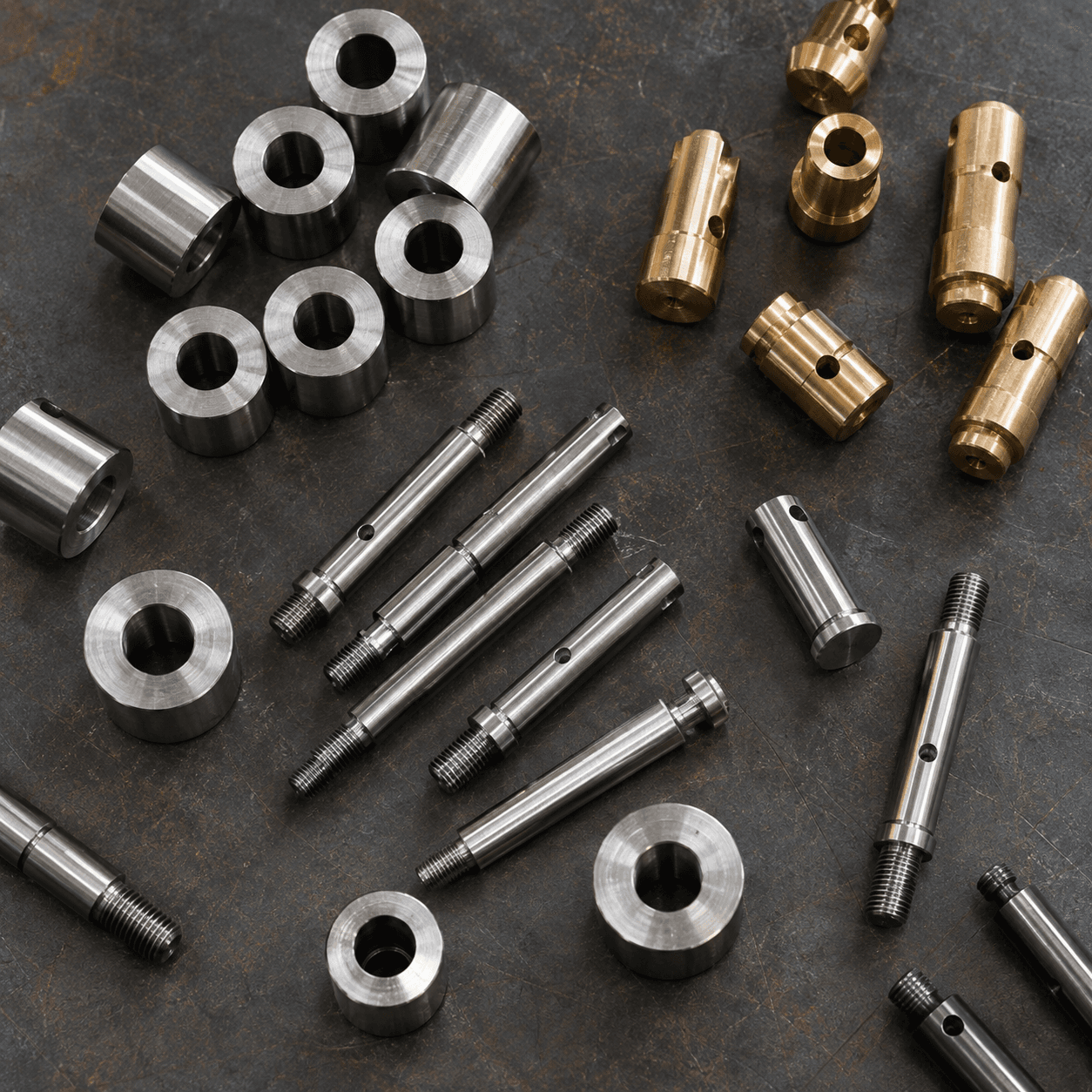 Turned spacers and control pins